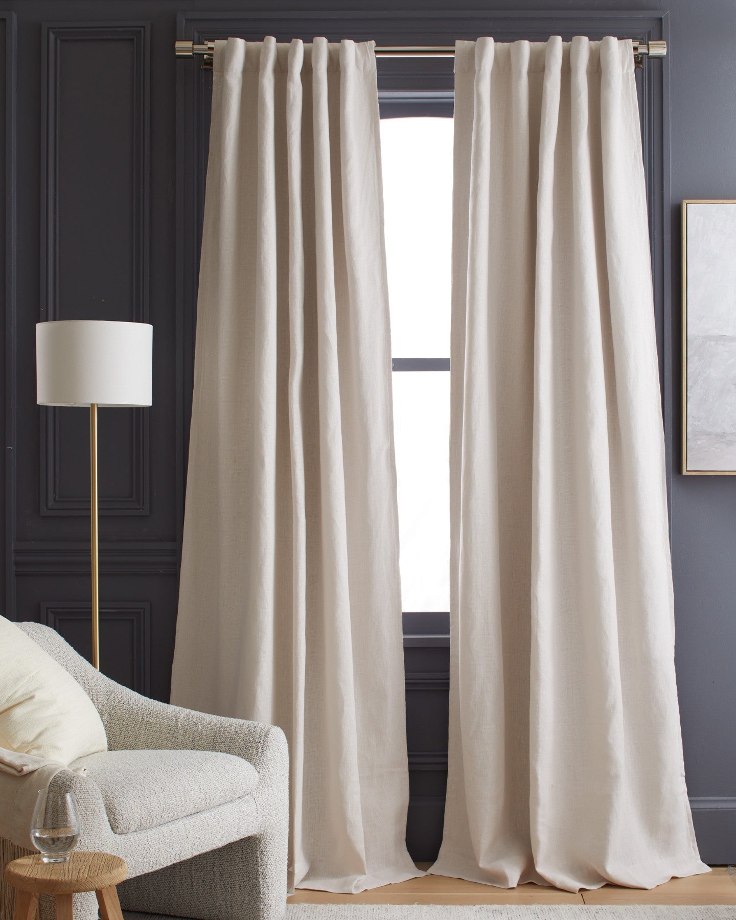 Heavyweight European Linen Blackout Curtain