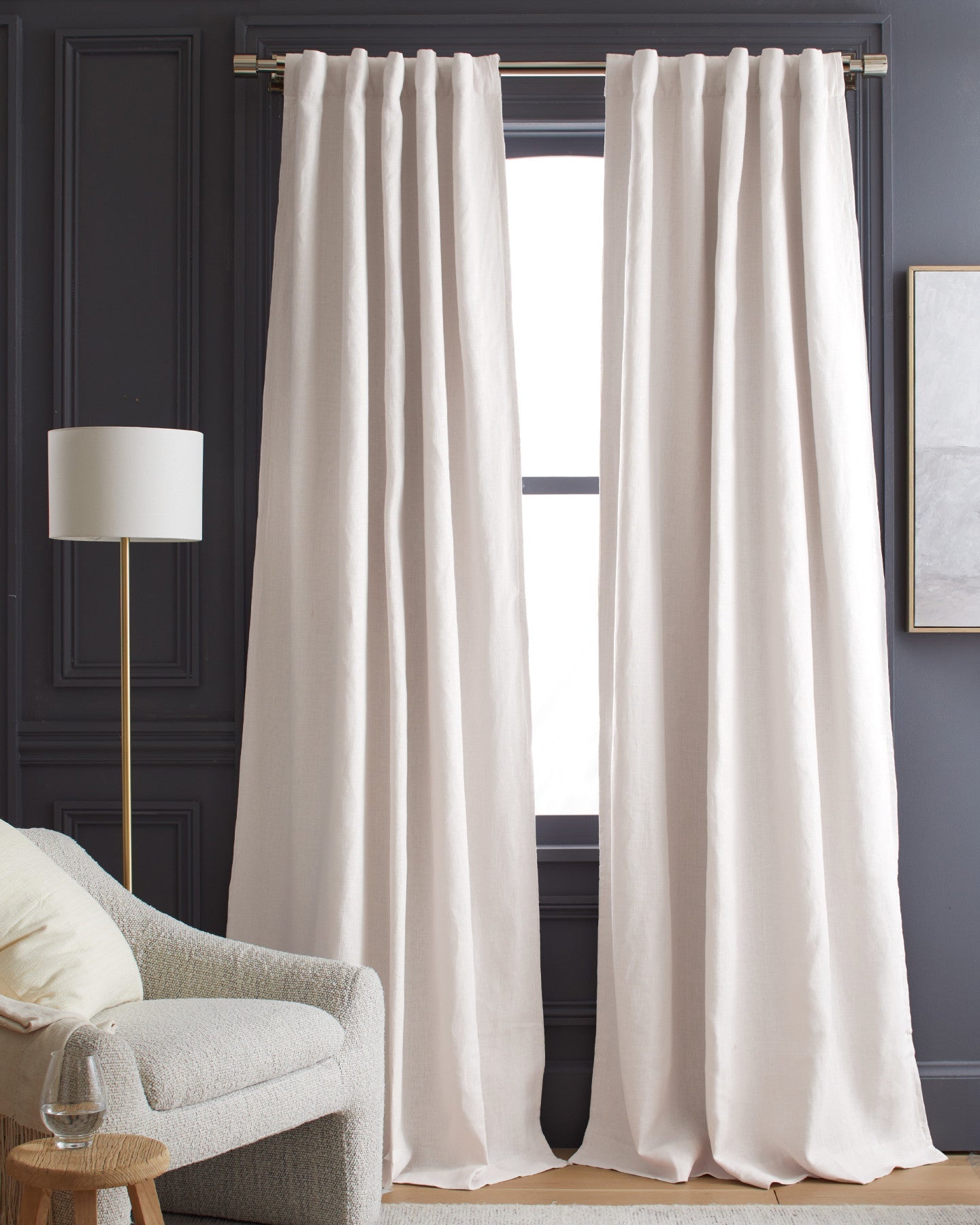 Heavyweight European Linen Blackout Curtain