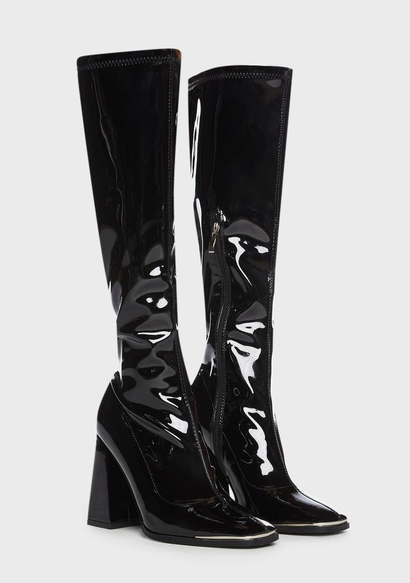 Black Jazzy Knee High Boots