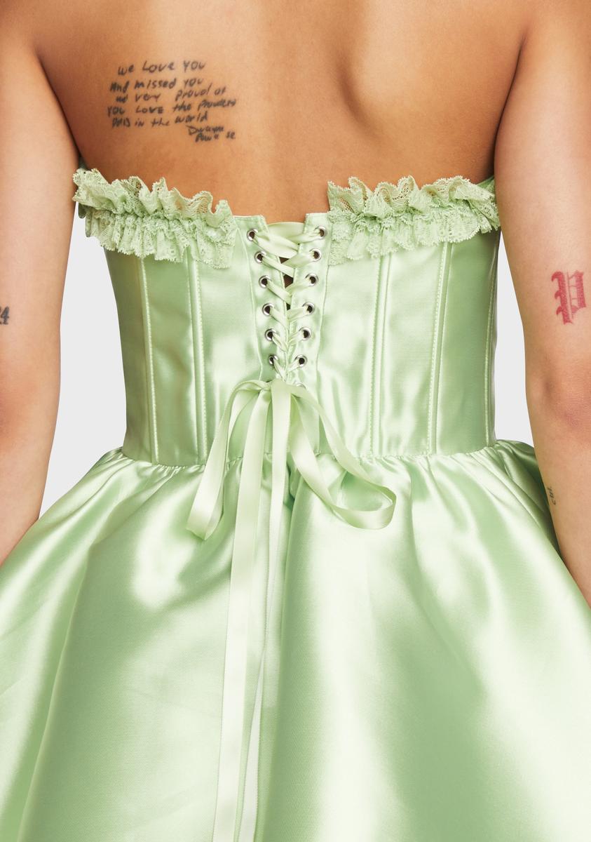 Forever Fancy Corset Dress - Green