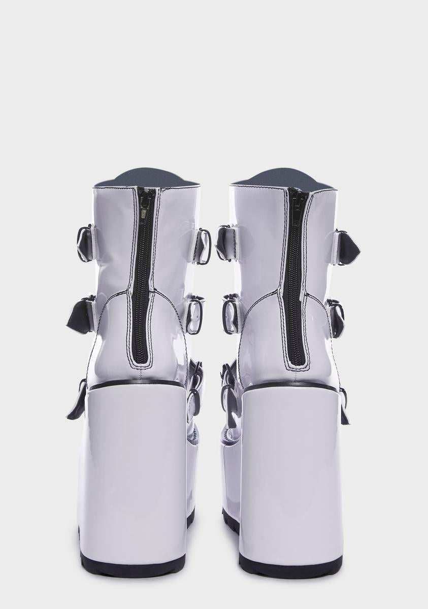 White Dune Lo X Platform Boots
