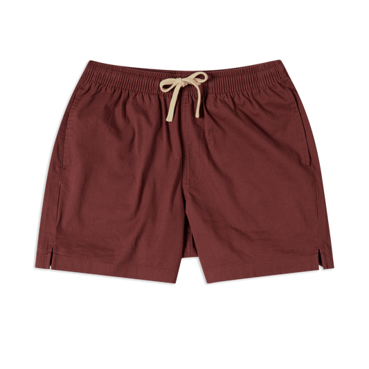 Drawstring Short 5" Brick front
