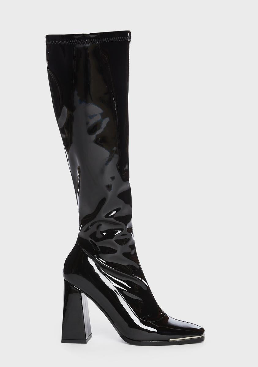 Black Jazzy Knee High Boots