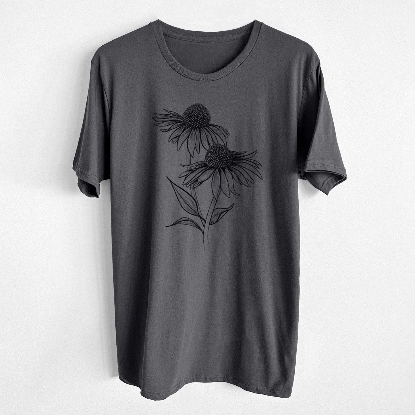 Coneflower - Echinacea purpurea - Unisex Crewneck - Made in USA - 100% Organic Cotton