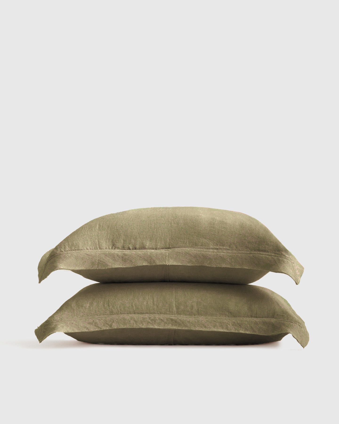 European Linen Double Flange Sham Set