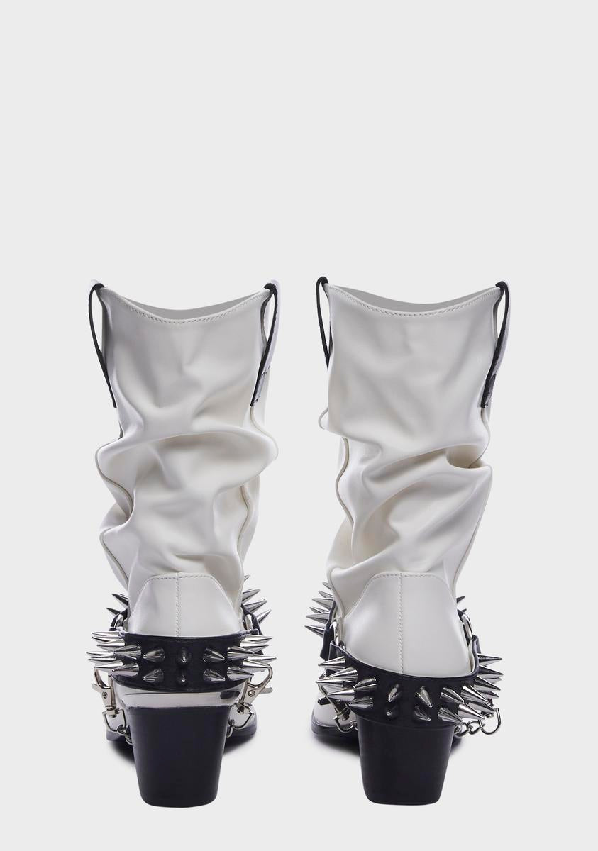 Contrast Death Proof Lo Spike Cowboy Boots