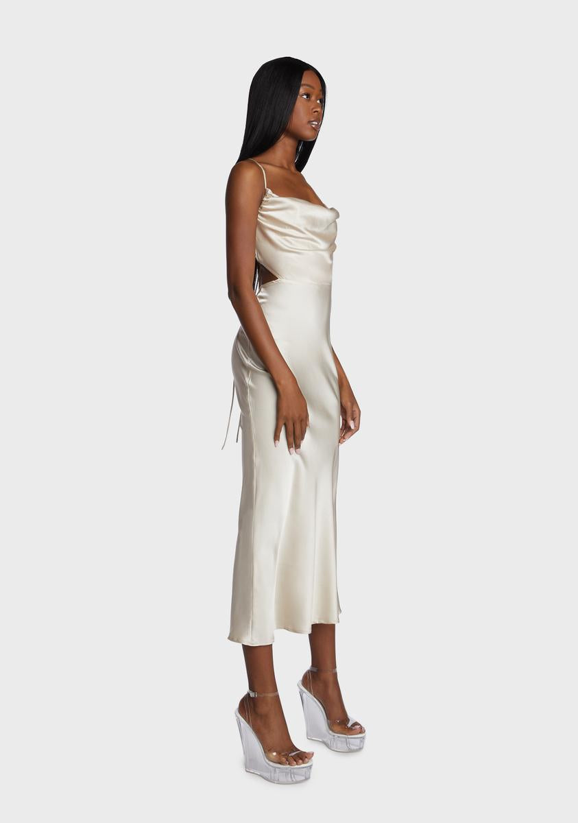 Champagne Like A Glove Midi Dress