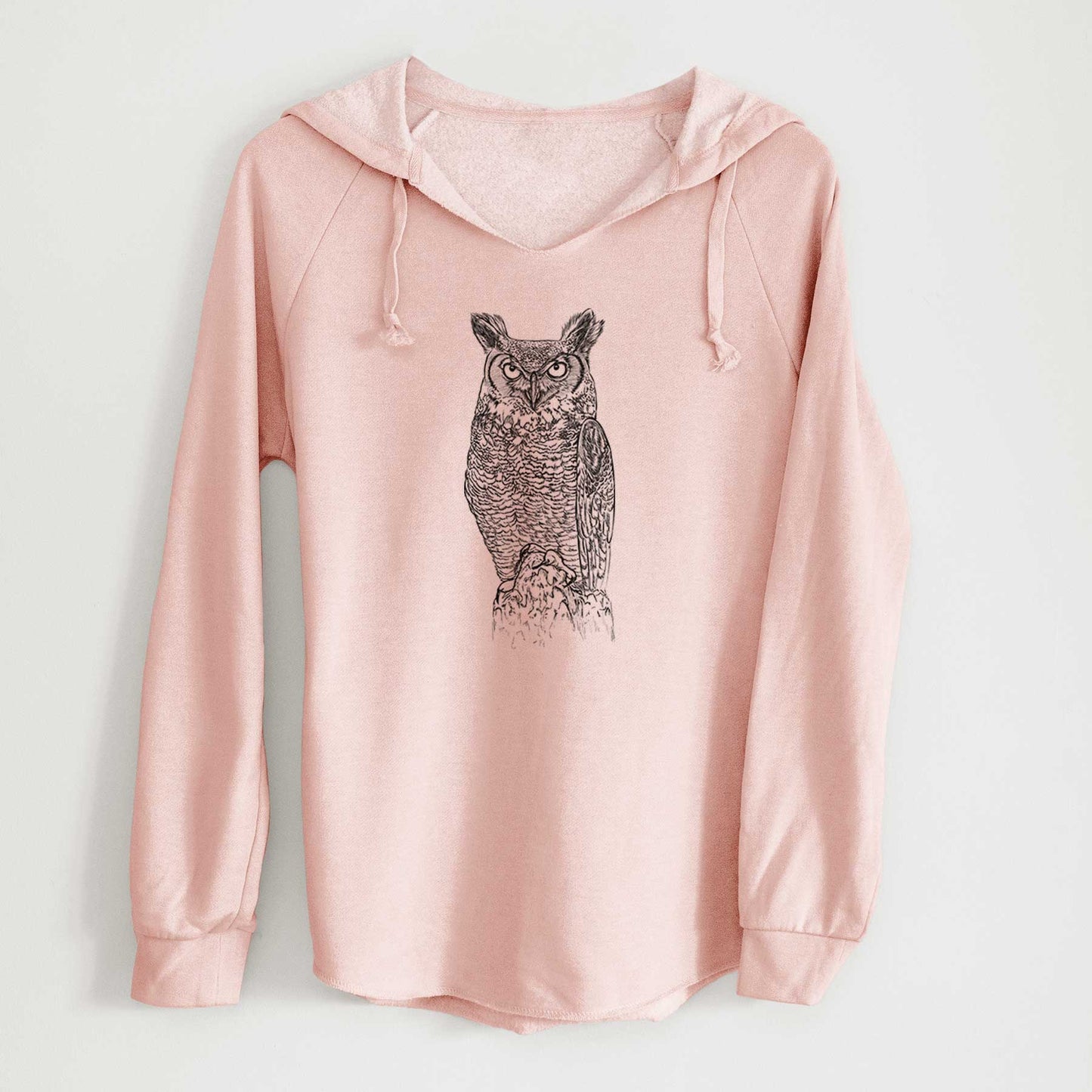 Bubo virginianus - Great Horned Owl - Cali Wave Hooded Sweatshirt