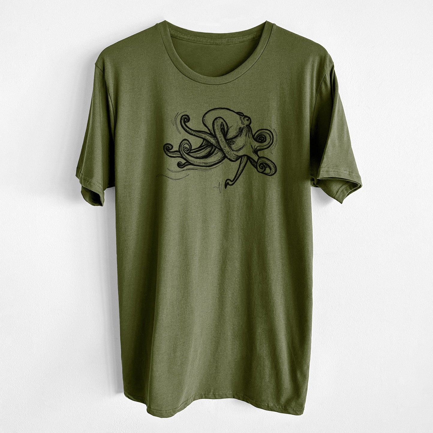 Giant Pacific Octopus - Unisex Crewneck - Made in USA - 100% Organic Cotton