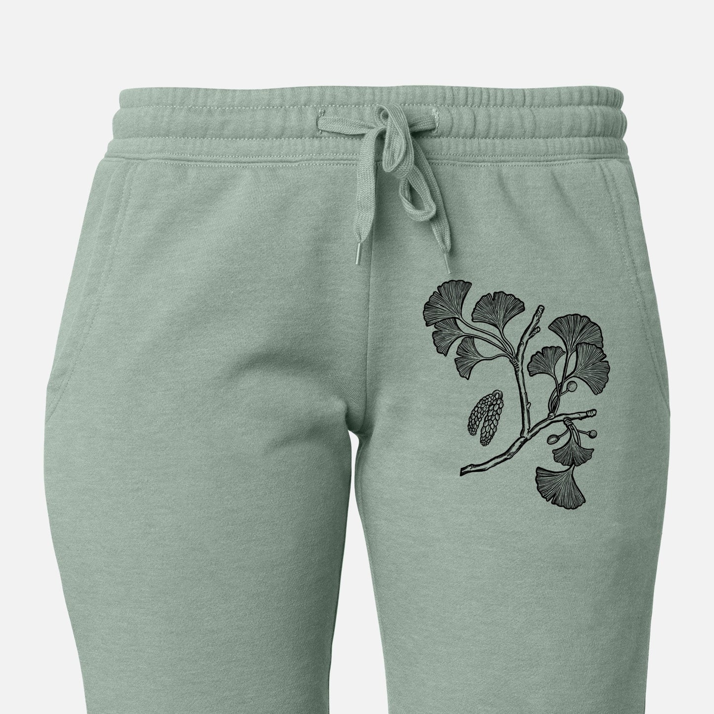 Ginkgo Biloba - Ginkgo Tree Stem with Leaves - Women's Cali Wave Jogger Sweatpants
