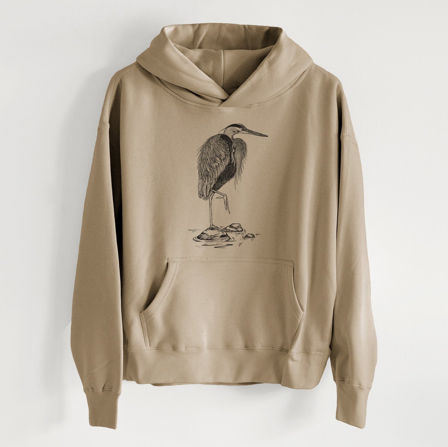 Ardea herodias - Great Blue Heron - Women's Heavyweight Relaxed Hoodie