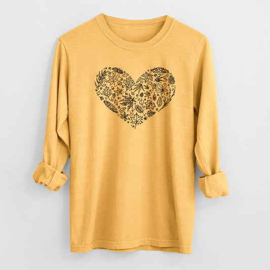 Heart Full of Autumn Leaves - Heavyweight 100% Cotton Long Sleeve