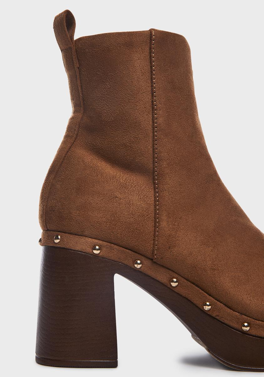 Cognac See The World Platform Boots