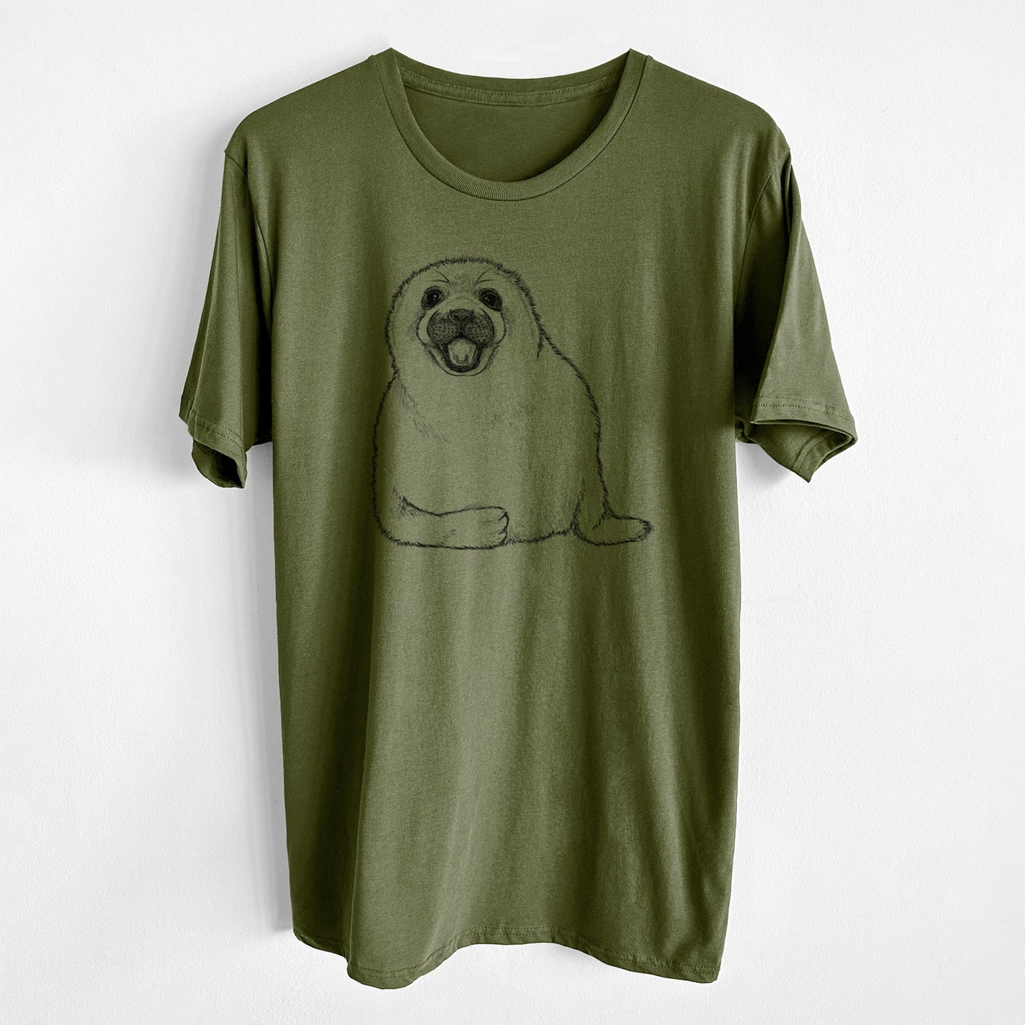 Harp Seal Pup - Pagophilus groenlandicus - Unisex Crewneck - Made in USA - 100% Organic Cotton
