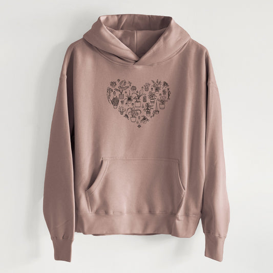 Heart Full of House Plants - Women's Heavyweight Relaxed Hoodie
