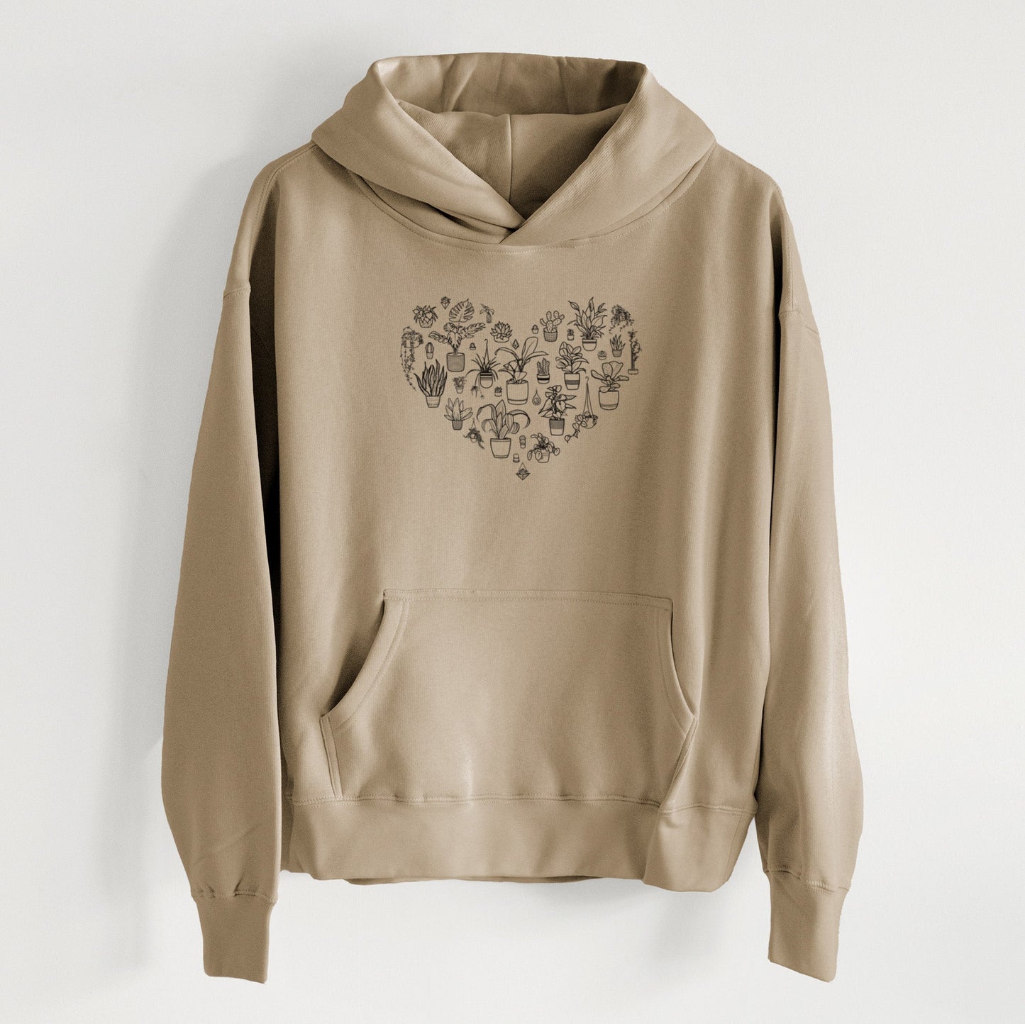 Heart Full of House Plants - Women's Heavyweight Relaxed Hoodie