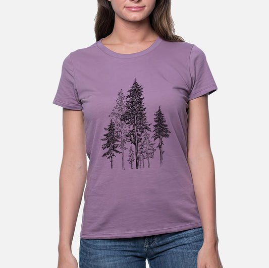 Hemlock Forest - Women's Crewneck - Made in USA - 100% Organic Cotton