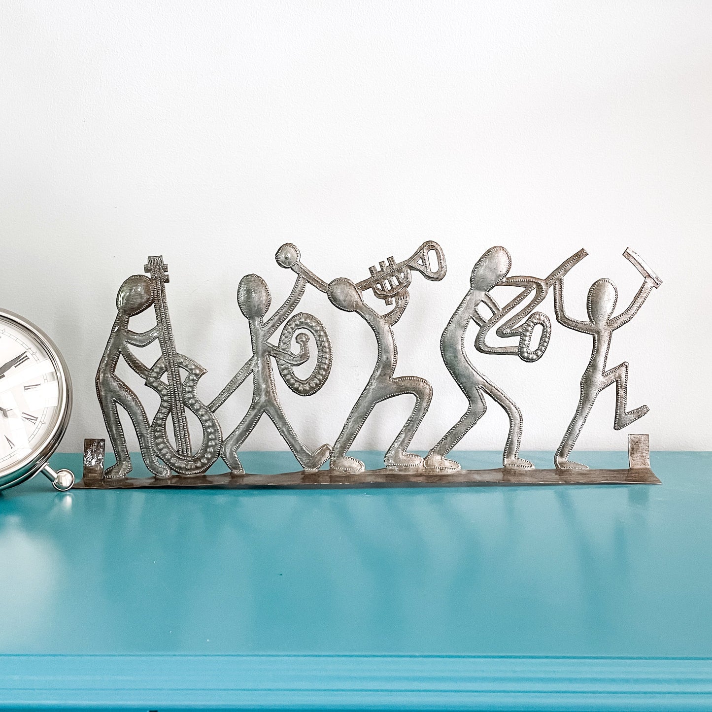 Musicians Standing Metal Art