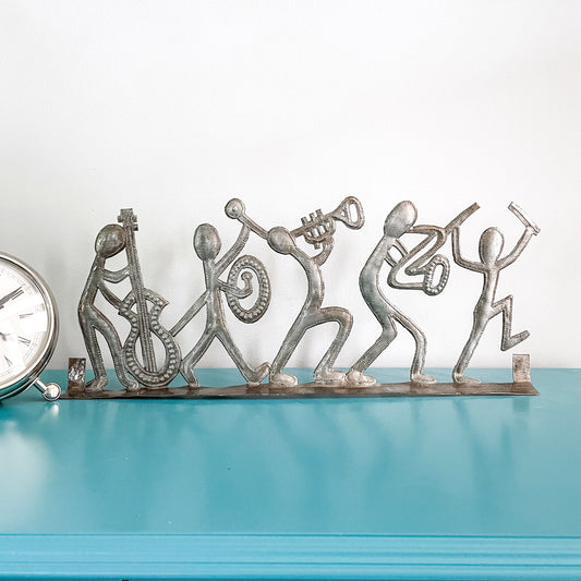 Musicians Standing Metal Art