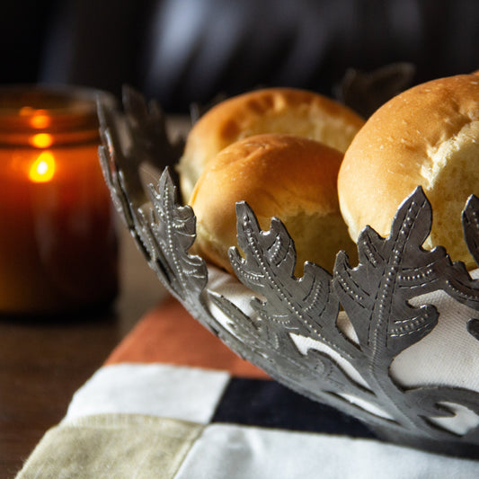 Metal Leaf Bowl