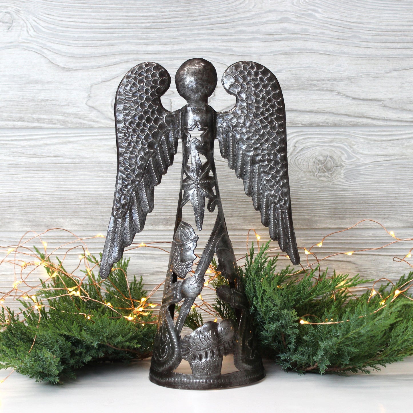 Oil Drum Nativity Angel