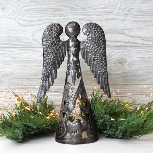 Oil Drum Nativity Angel
