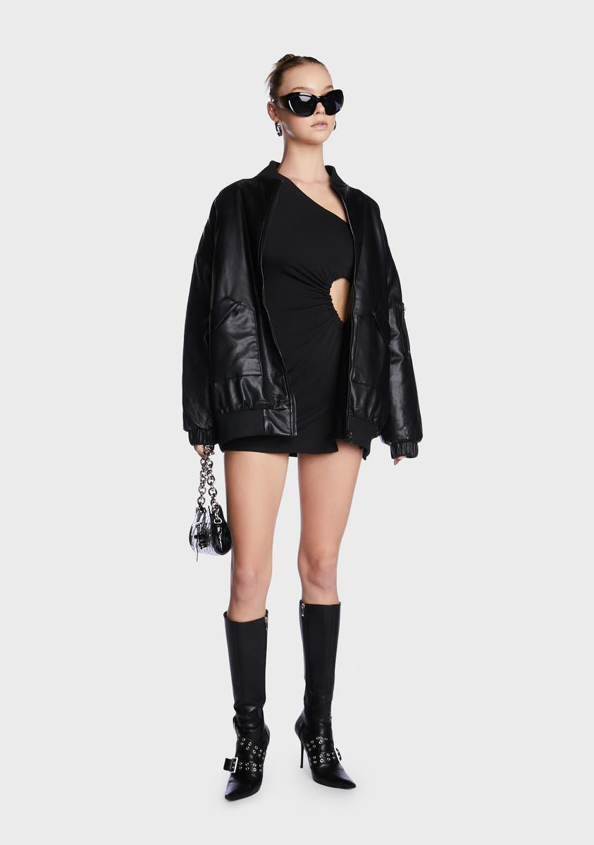 Cut Out Slitted Micro Dress