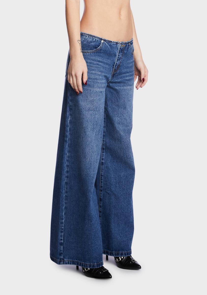 Low Rise Wide Jeans