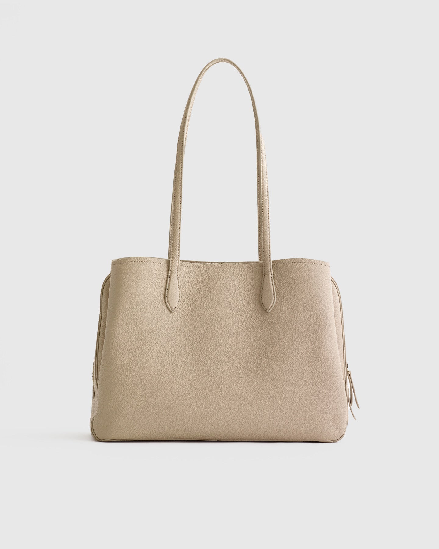 Italian Leather Triple Compartment Work Tote