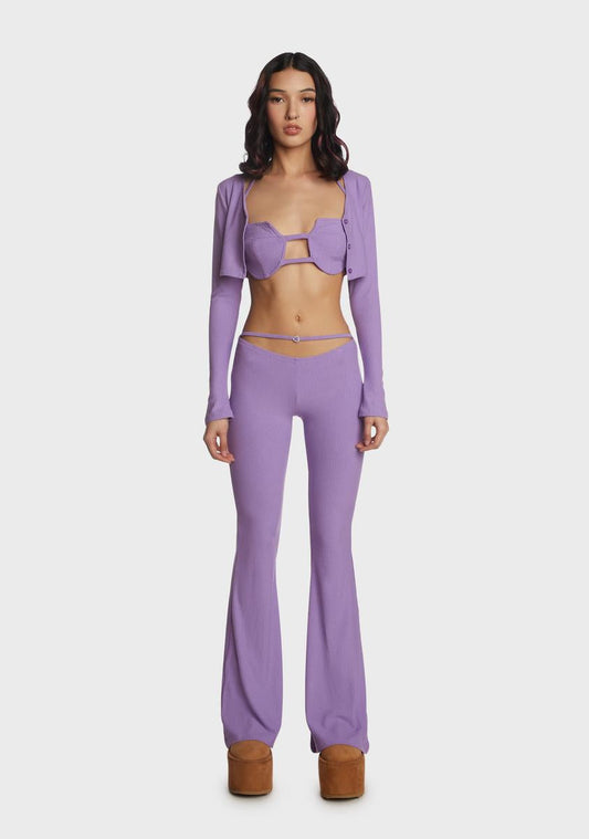 Lilac Viral Confessions Pant Set