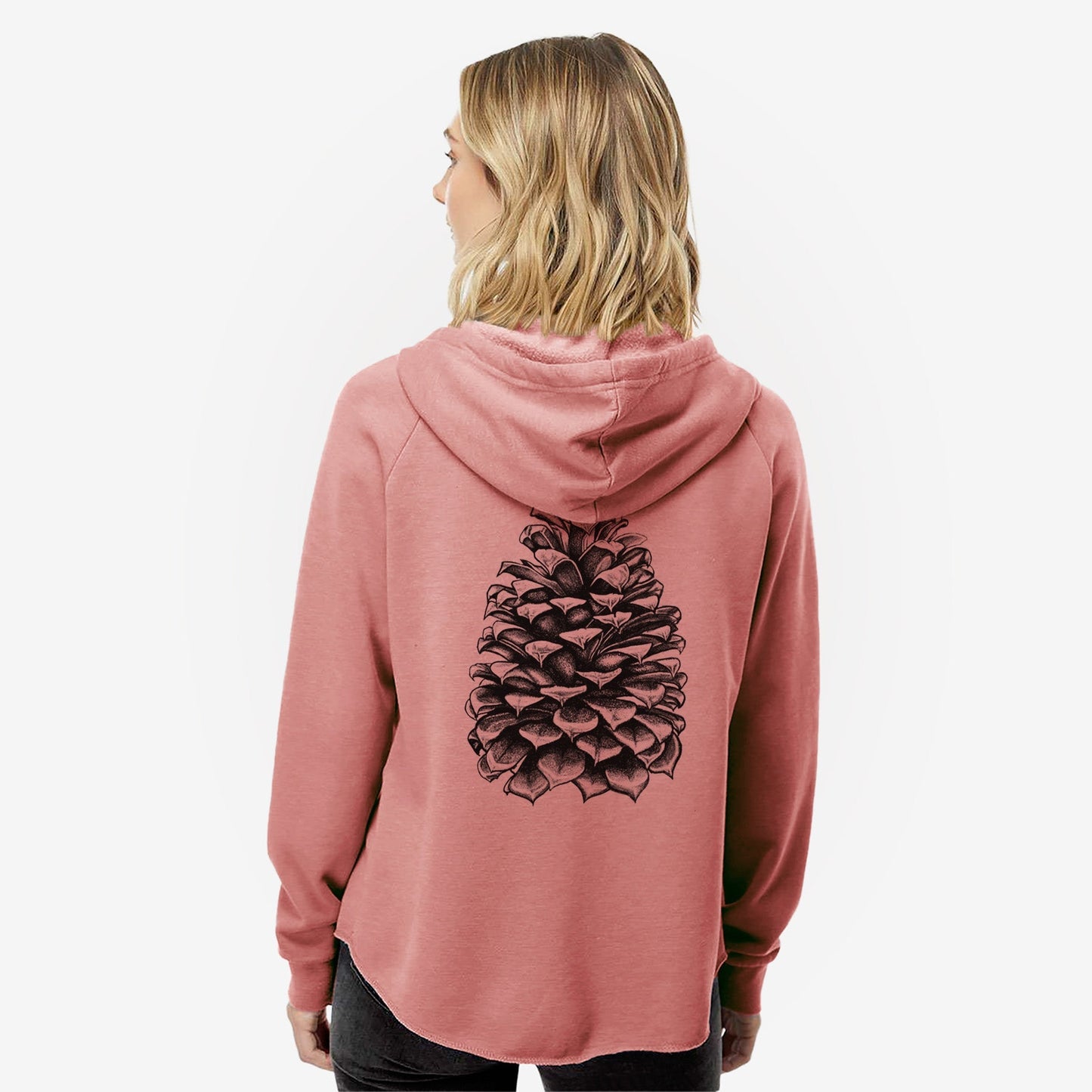 Pinus Jeffreyi - Jeffrey Pine Cone - Women's Cali Wave Zip-Up Sweatshirt