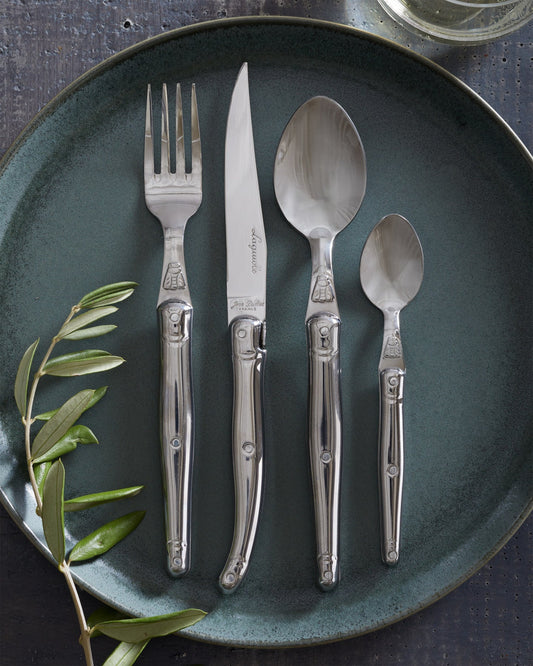 Jean Dubost Laguiole Stainless Steel 24 Piece Flatware Set