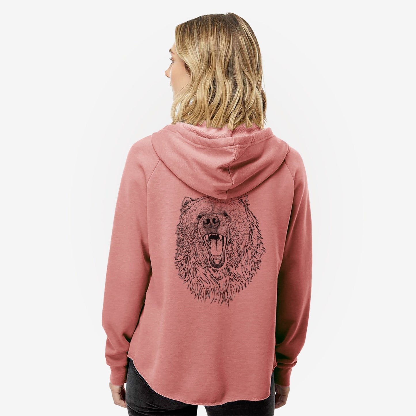 Ursus arctos - Kodiak Bear - Women's Cali Wave Zip-Up Sweatshirt