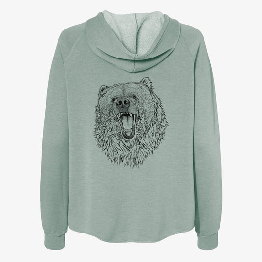 Ursus arctos - Kodiak Bear - Women's Cali Wave Zip-Up Sweatshirt