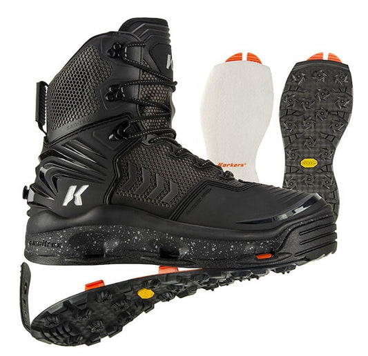 Korkers River Ops Wading Boot Kling-On & Black Felt Soles - Size 10