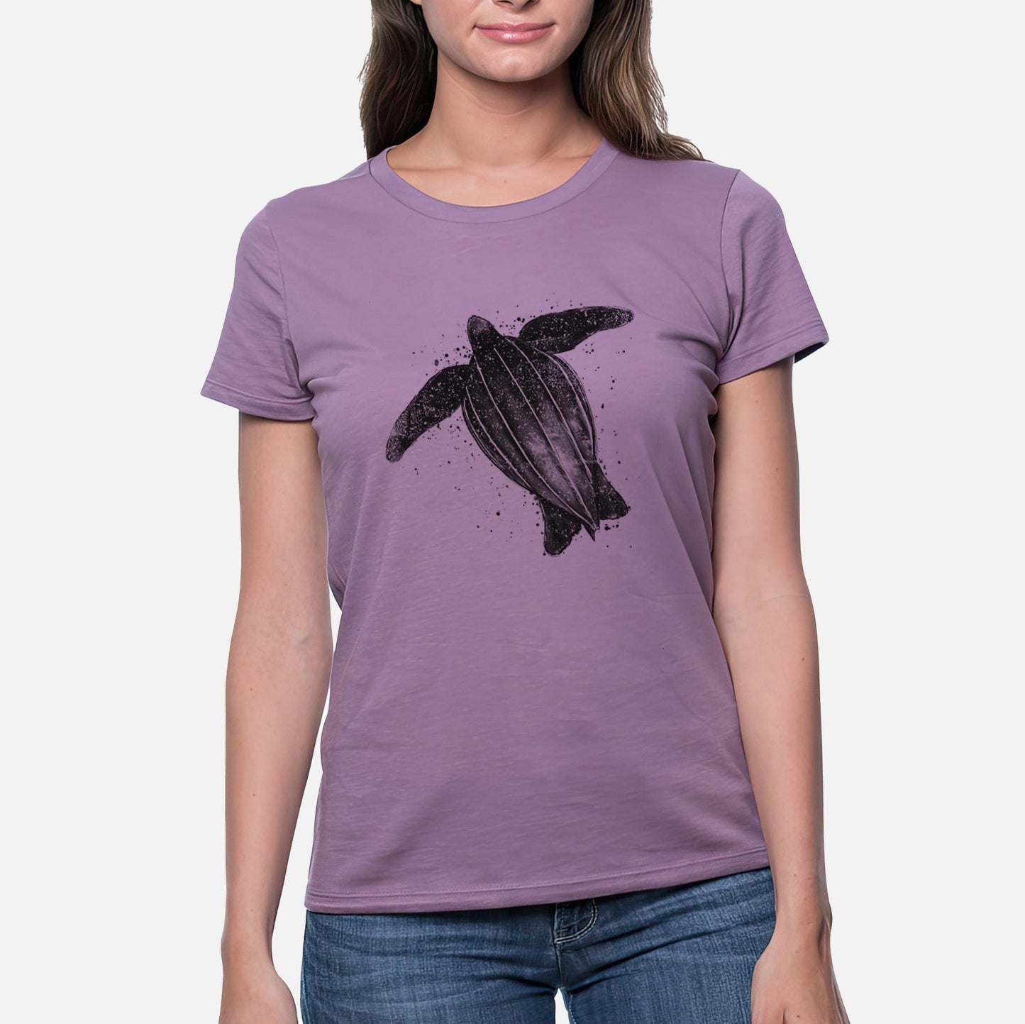 Leatherback - Dermochelys coriacea - Women's Crewneck - Made in USA - 100% Organic Cotton