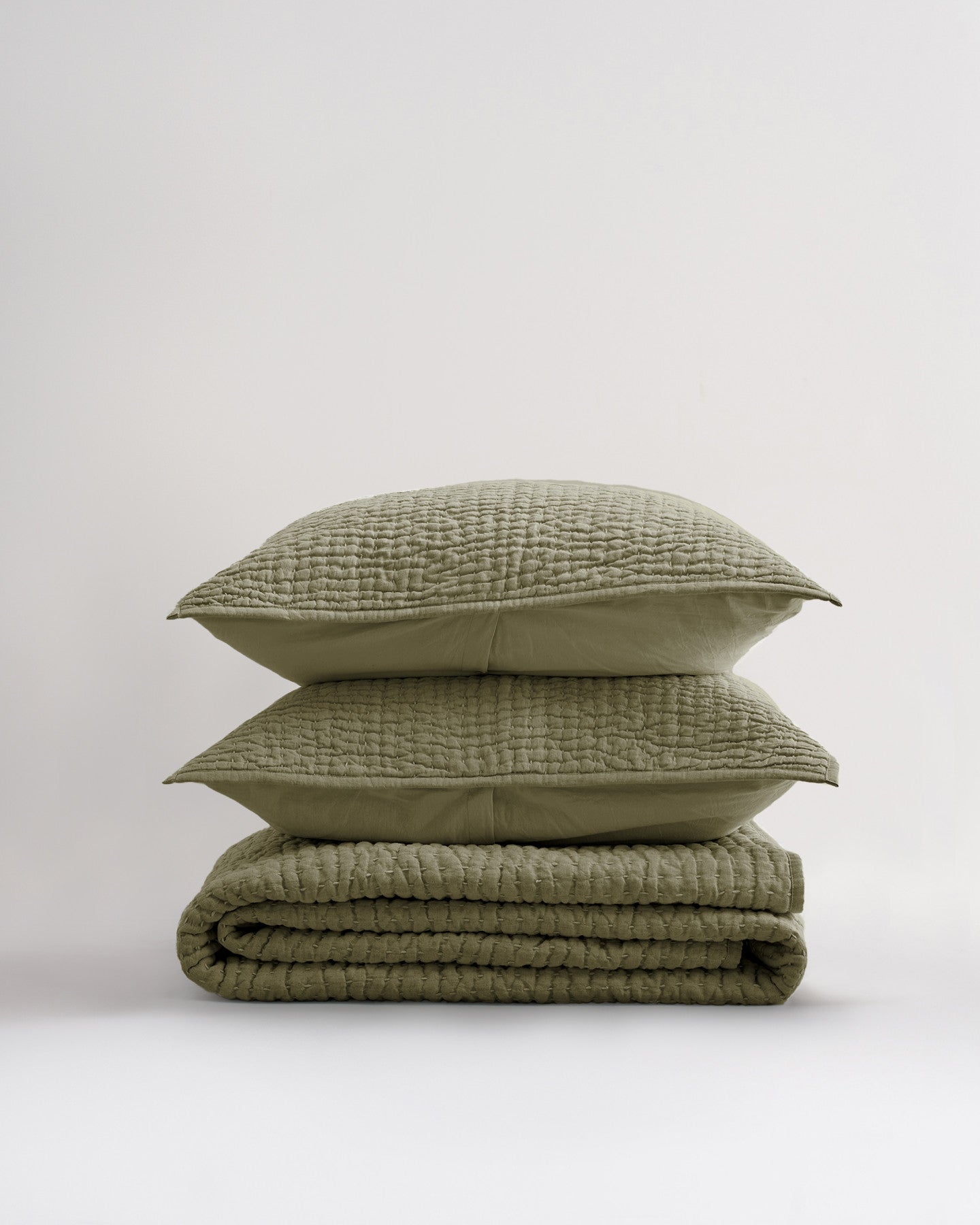 European Linen Cotton Stitch Quilt Set