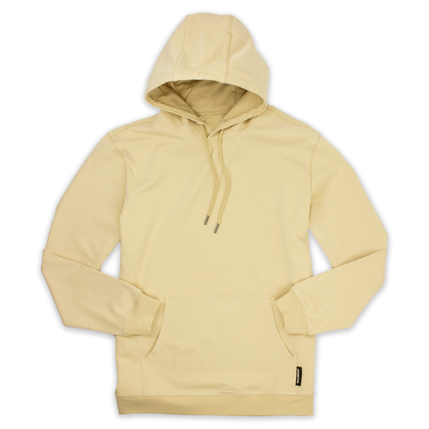 Loft Hoodie Khaki with drawstrings with metal tips, kangaroo pocket, and ribbed wrists