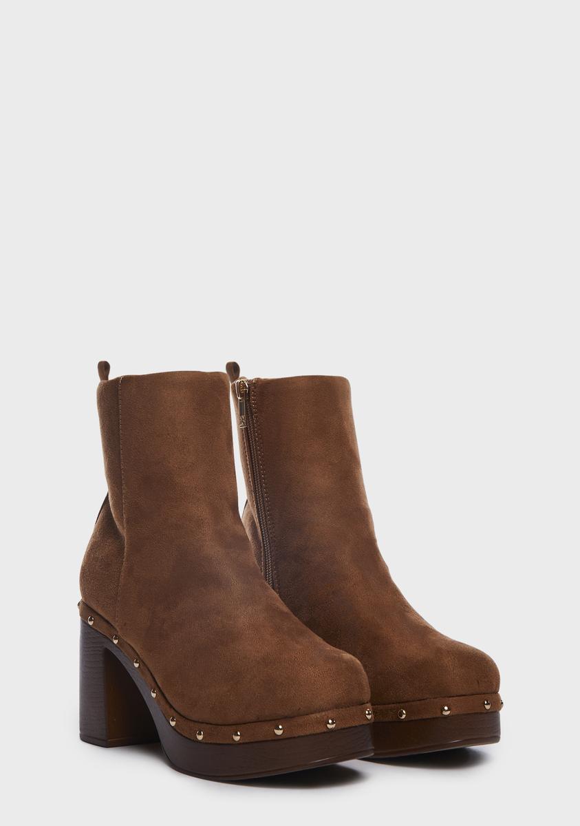 Cognac See The World Platform Boots