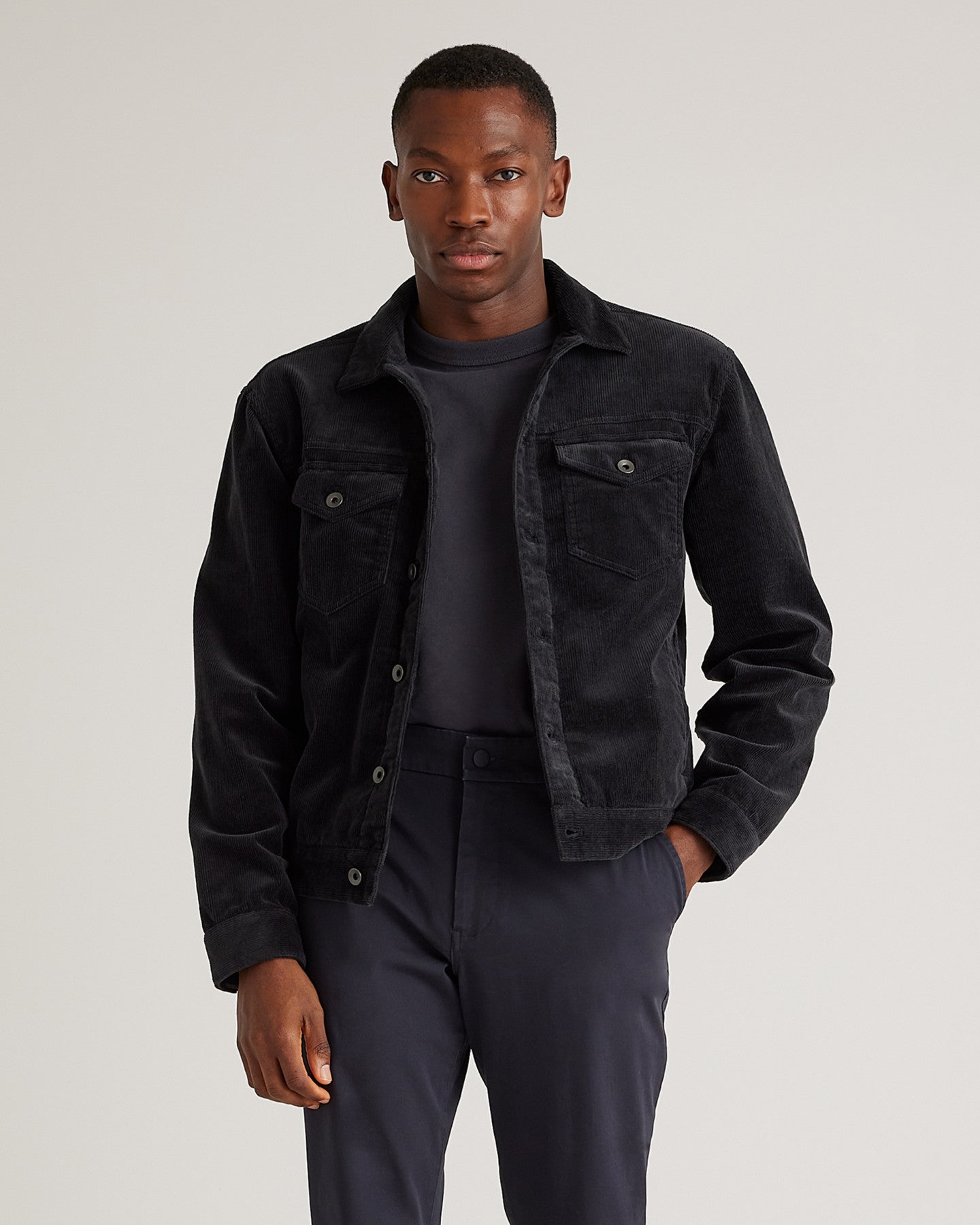 Organic Stretch Corduroy Trucker Jacket