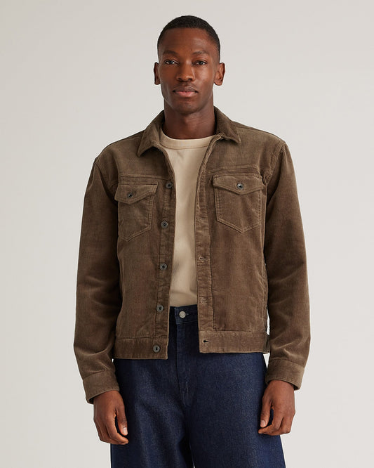 Organic Stretch Corduroy Trucker Jacket