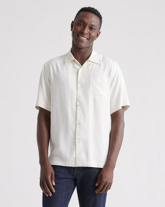 100% Silk Twill Short Sleeve Camp Shirt