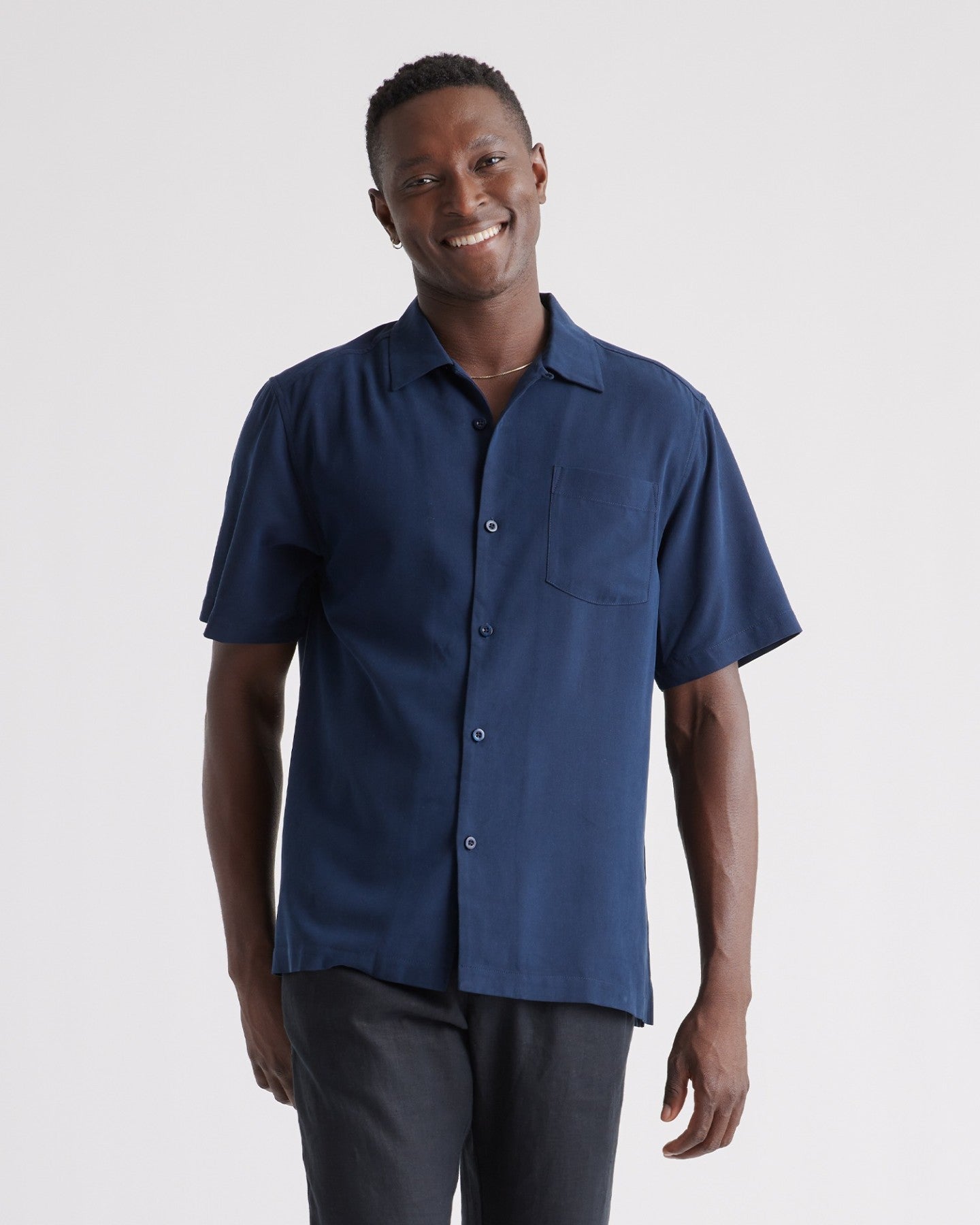 100% Silk Twill Short Sleeve Camp Shirt