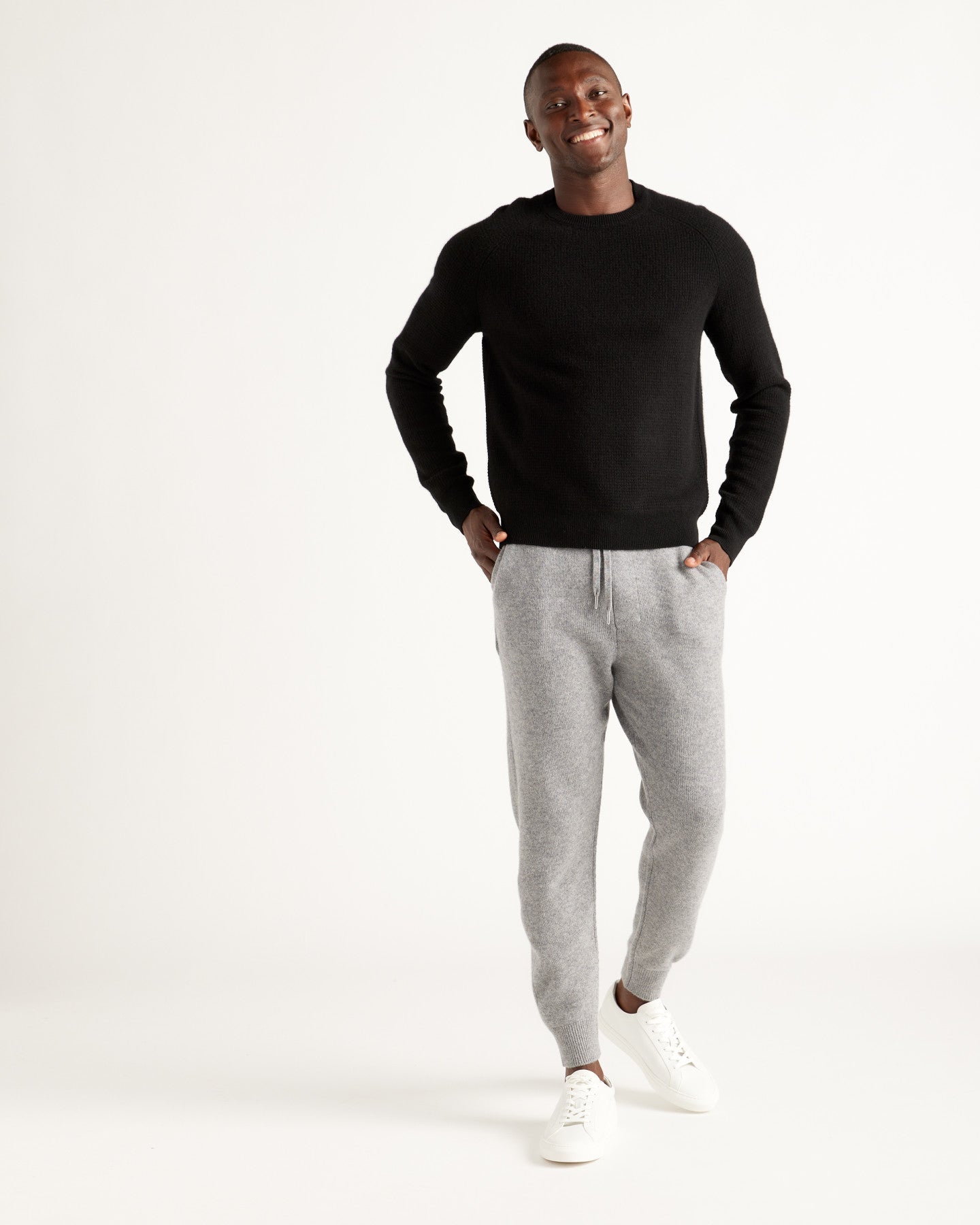 Mongolian Cashmere Waffle Sweatshirt