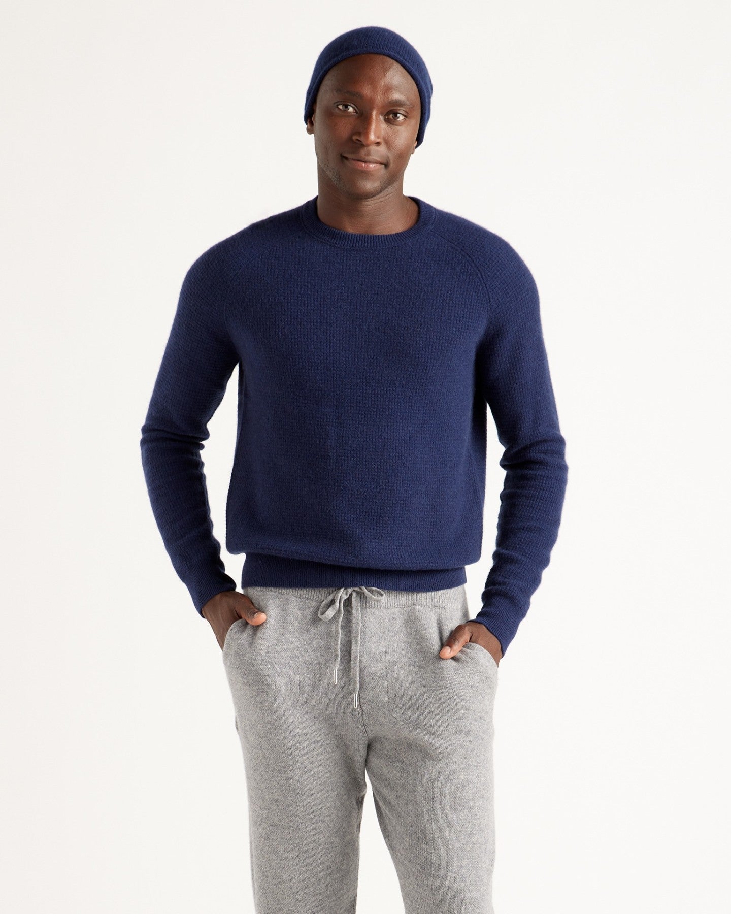 Mongolian Cashmere Waffle Sweatshirt