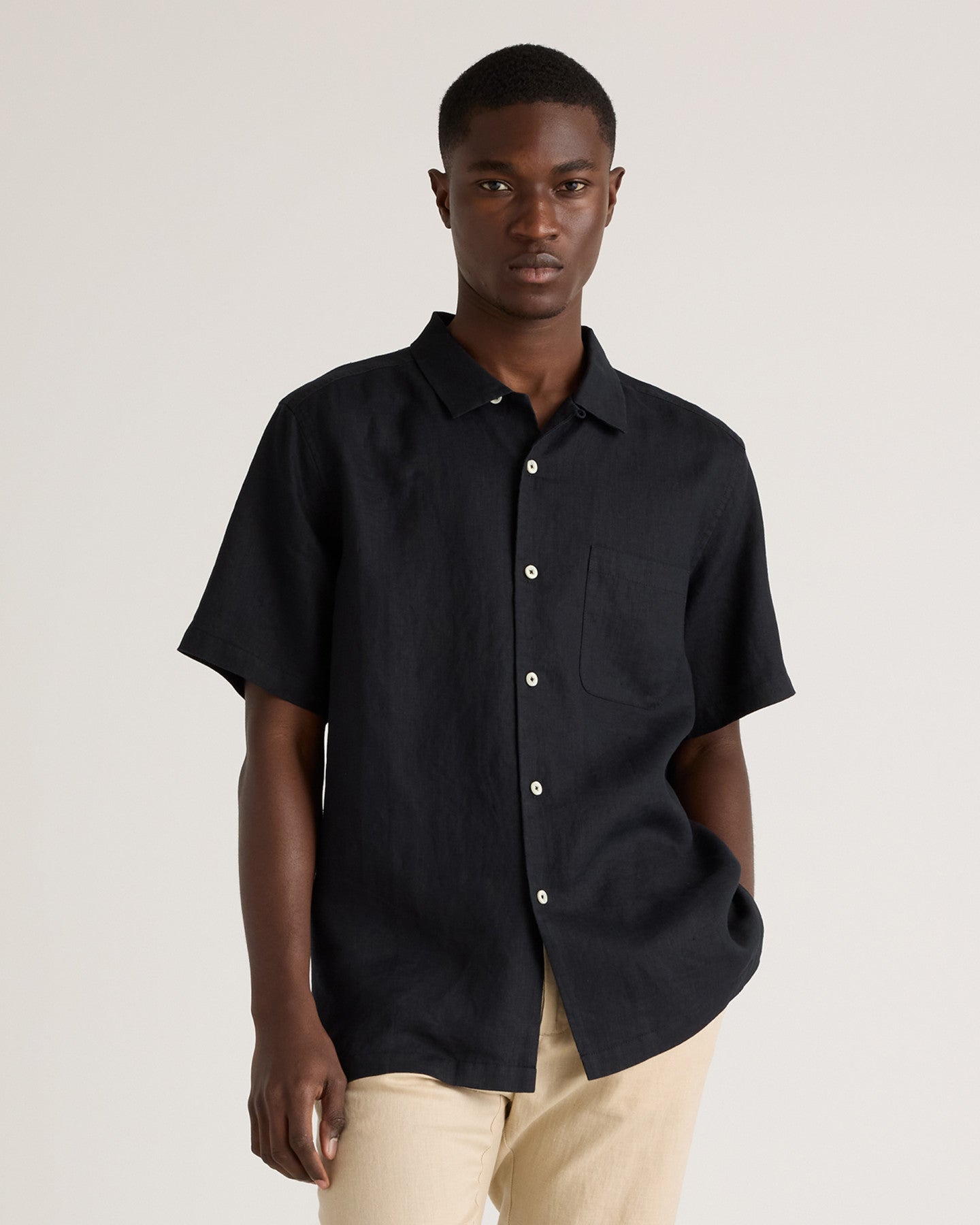 100% European Linen Camp Shirt