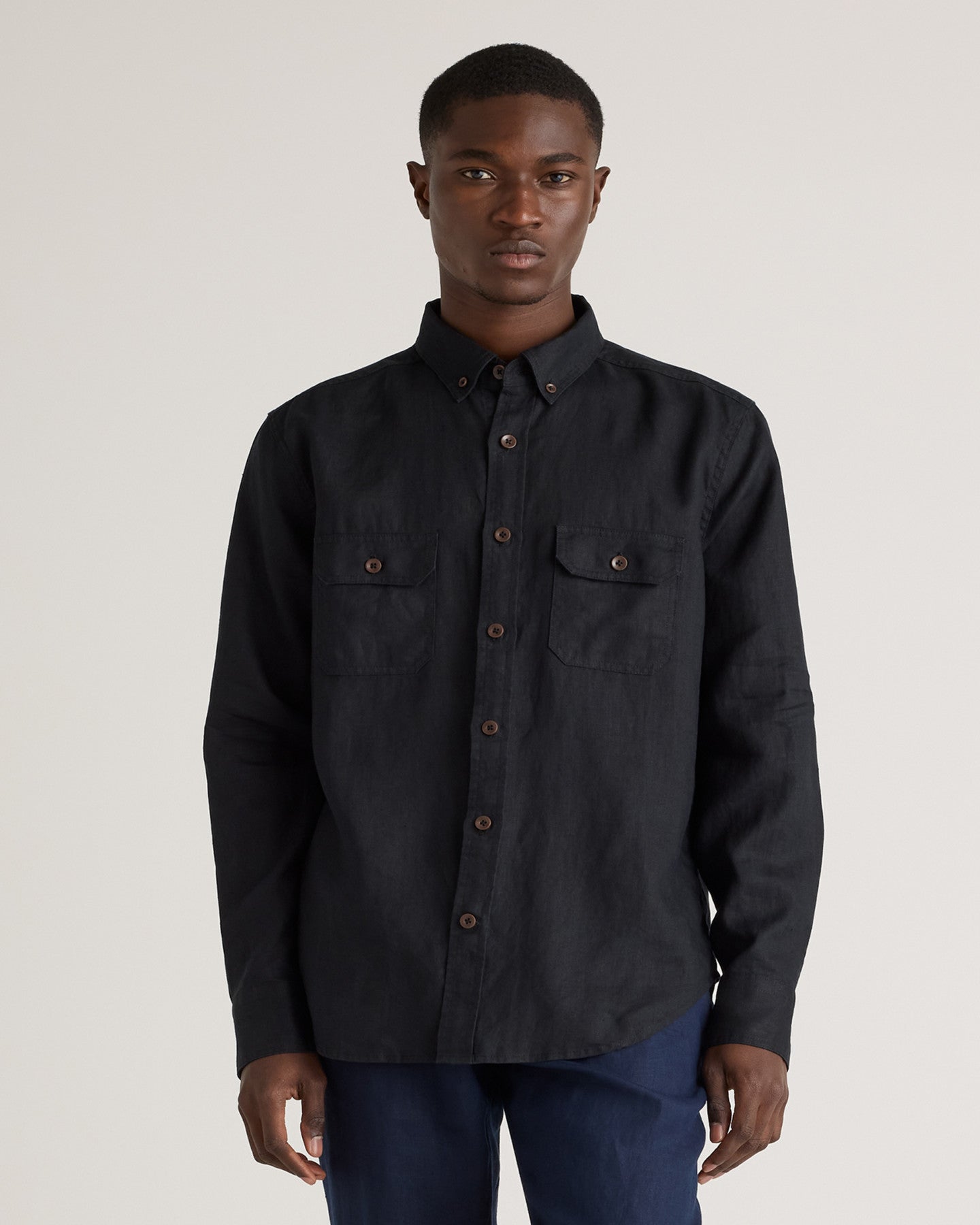 100% European Linen Utility Shirt