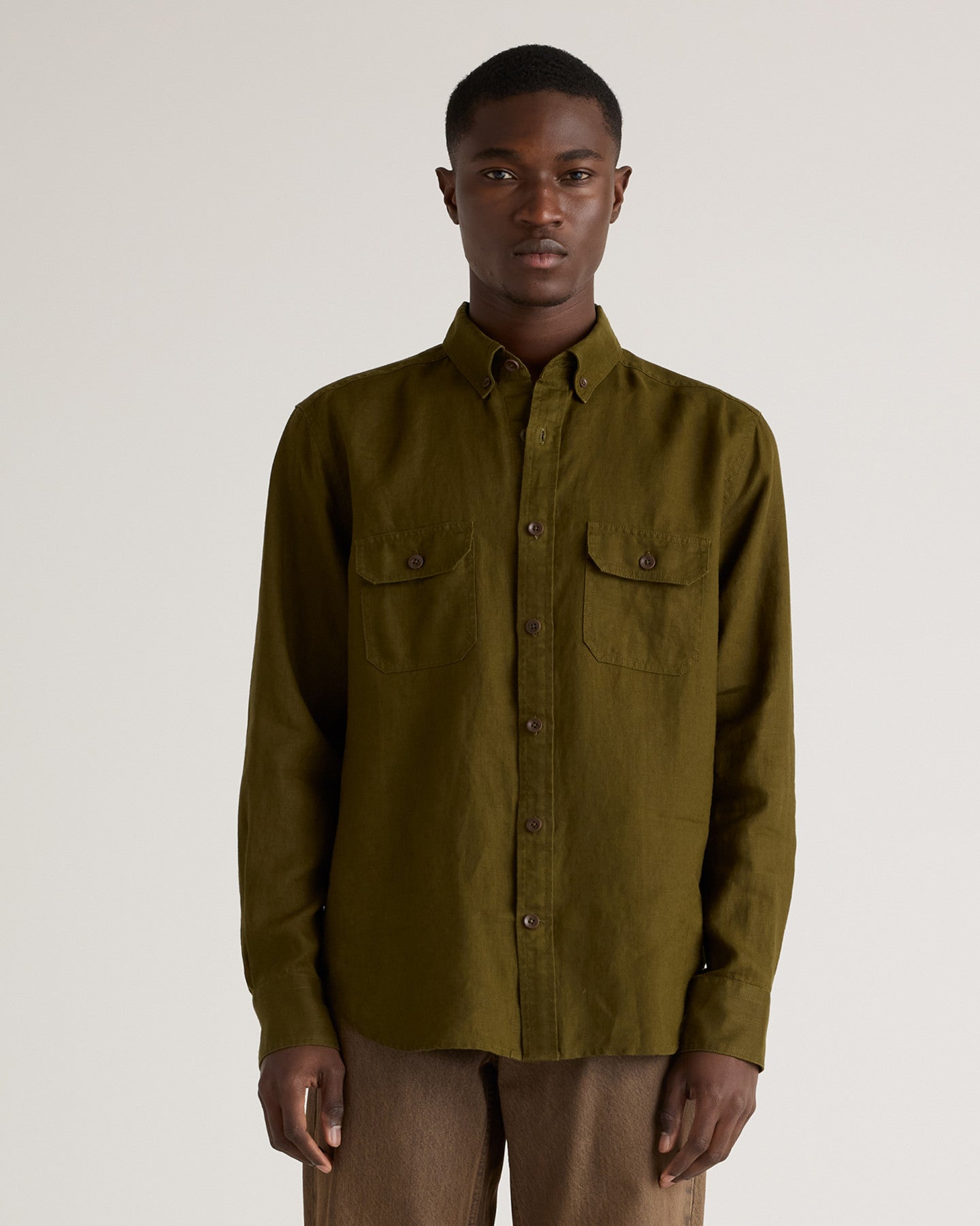 100% European Linen Utility Shirt