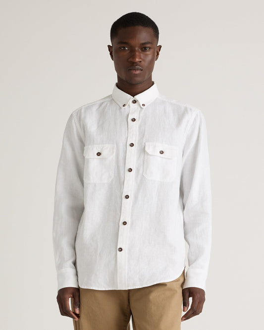 100% European Linen Utility Shirt