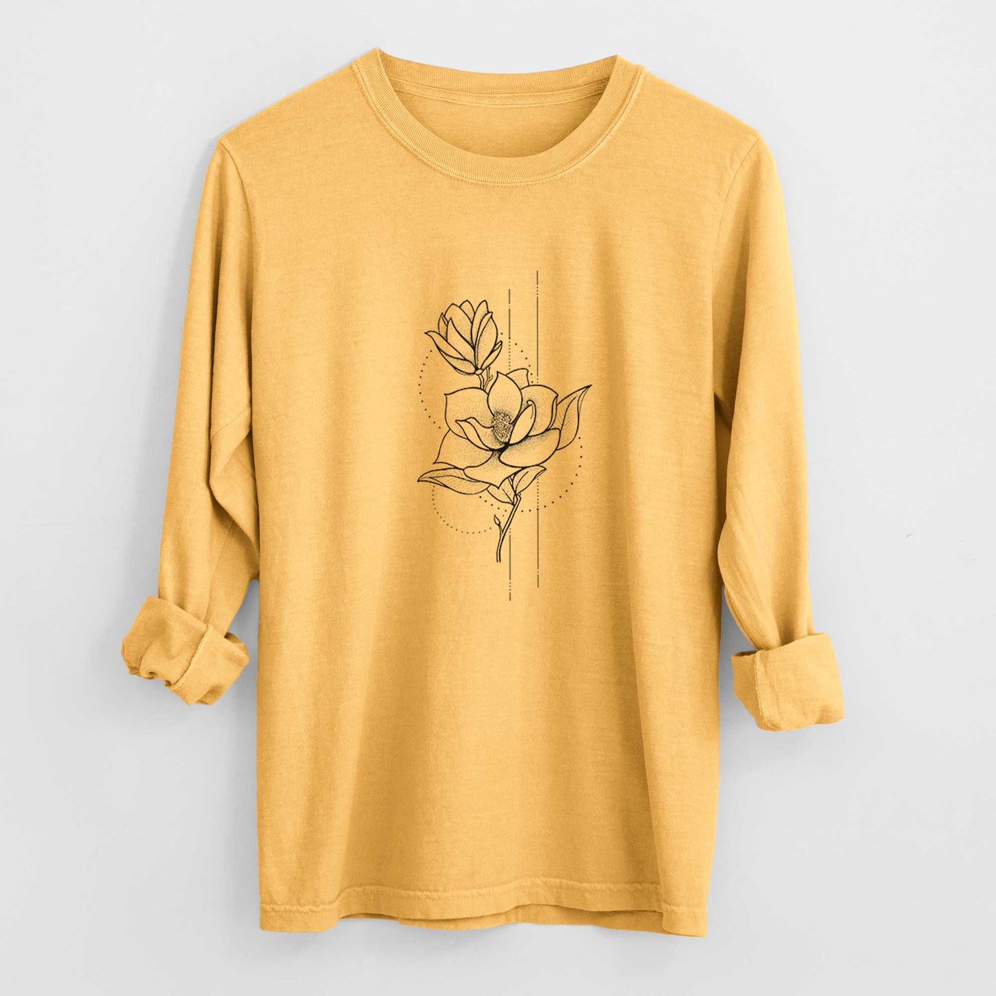 Southern Magnolia Stem - Heavyweight 100% Cotton Long Sleeve
